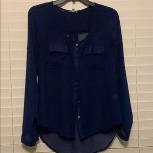 Navy blue button up